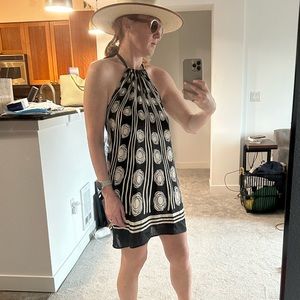 Glam Halter Scarf Style Dress